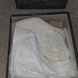 Betsey Johnson Silver Heeled Boots